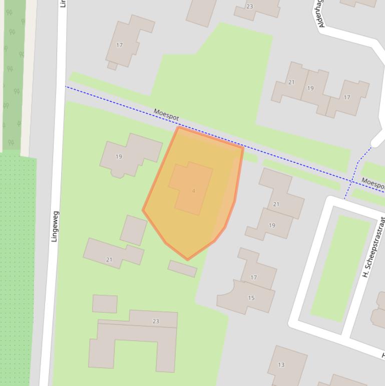 Kaart van postcodegebied 4003CG.