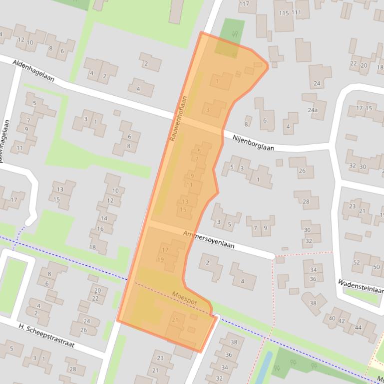 Kaart van postcodegebied 4003DA.