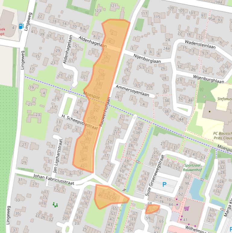 Kaart van postcodegebied 4003DC.