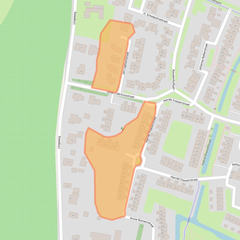 Kaart van postcodegebied 4003DJ.