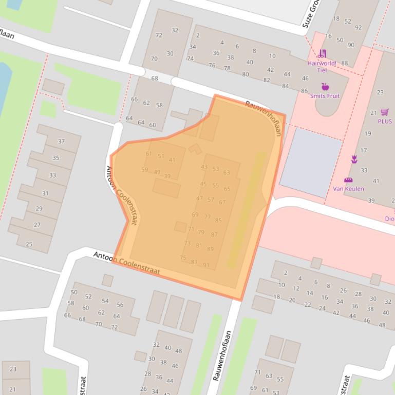 Kaart van postcodegebied 4003DR.