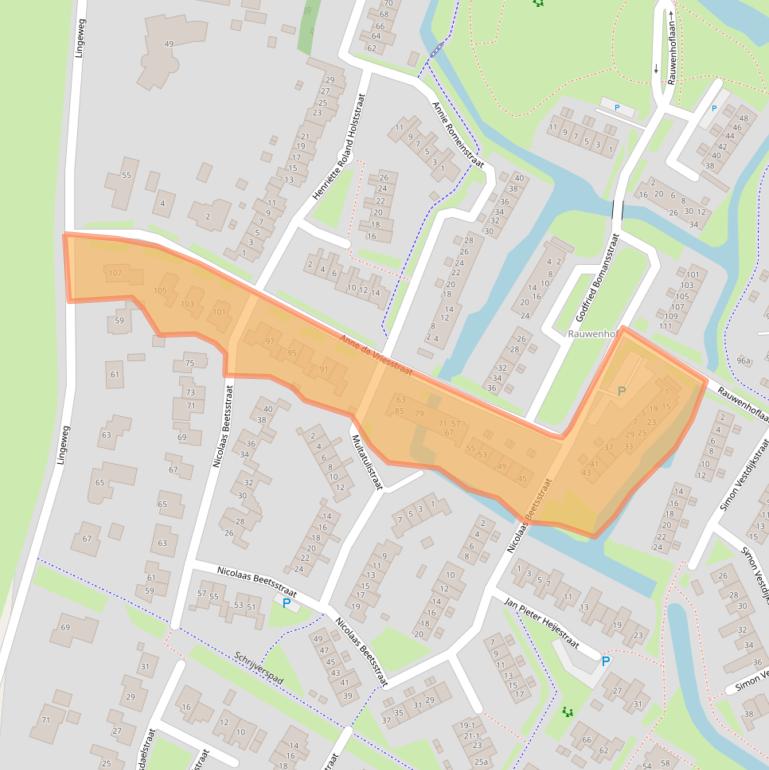 Kaart van postcodegebied 4003DT.