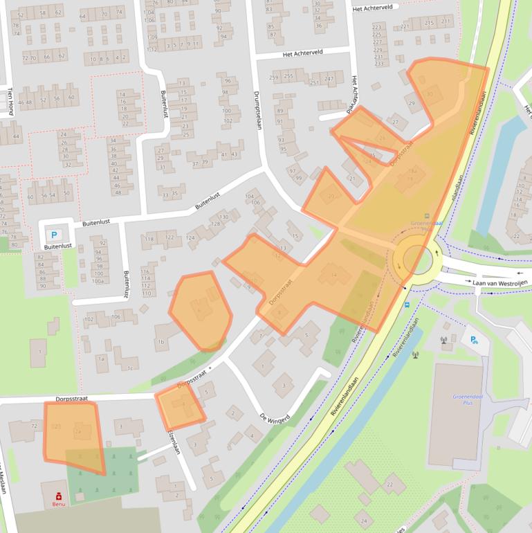 Kaart van postcodegebied 4003EC.