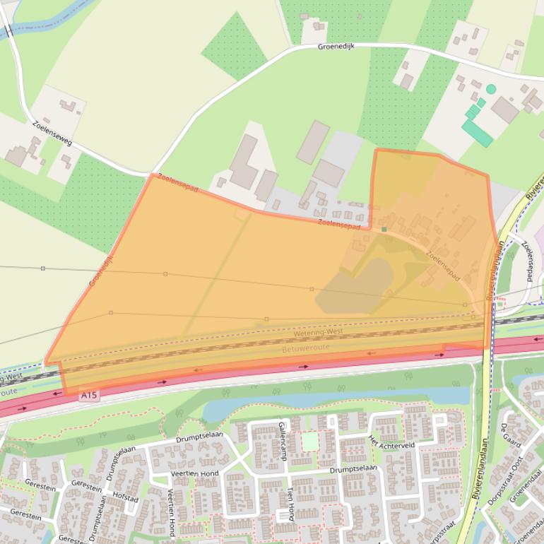 Kaart van postcodegebied 4003EH.