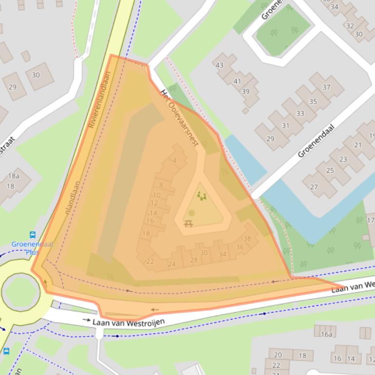 Kaart van postcodegebied 4003ER.