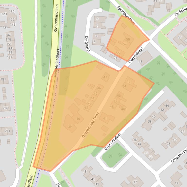 Kaart van postcodegebied 4003EZ.