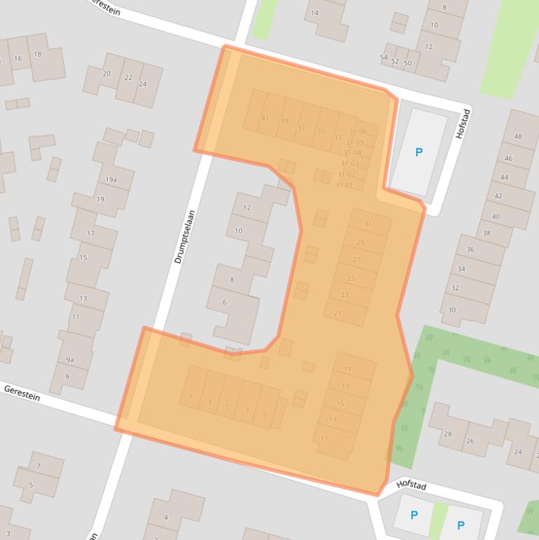 Kaart van postcodegebied 4003GB.