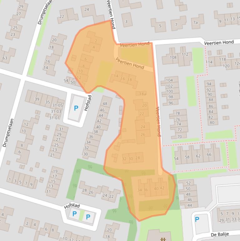 Kaart van postcodegebied 4003GK.