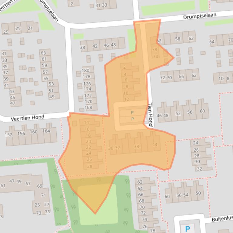 Kaart van postcodegebied 4003GR.