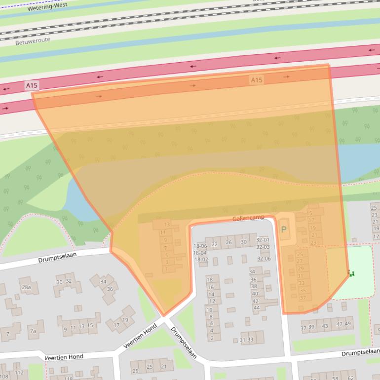Kaart van postcodegebied 4003GT.