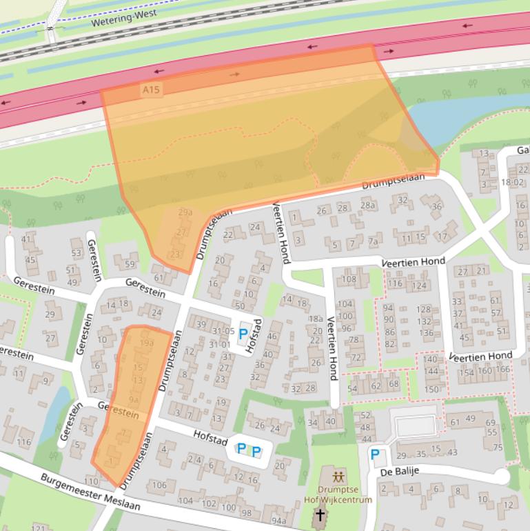 Kaart van postcodegebied 4003HA.