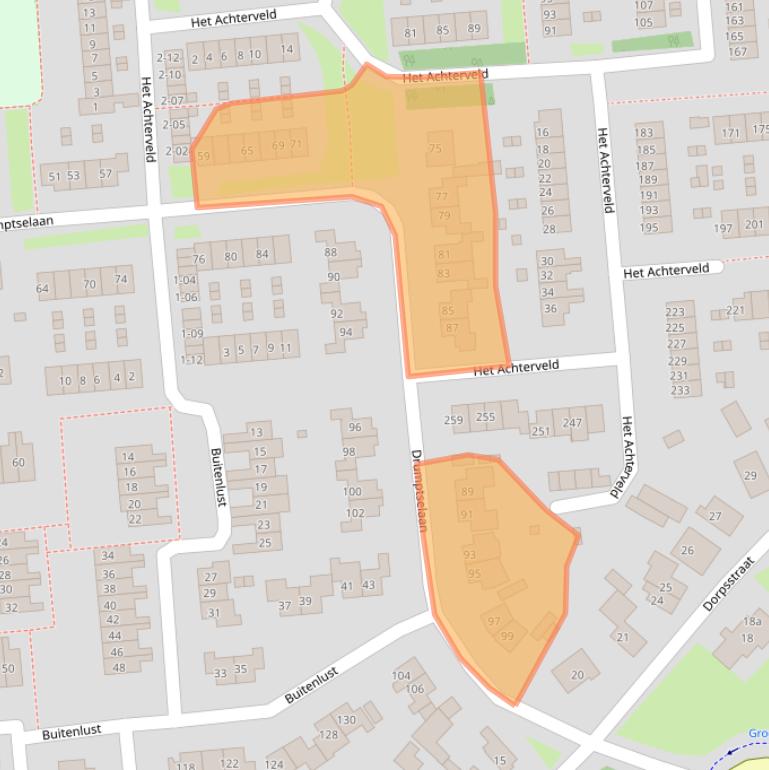 Kaart van postcodegebied 4003HC.