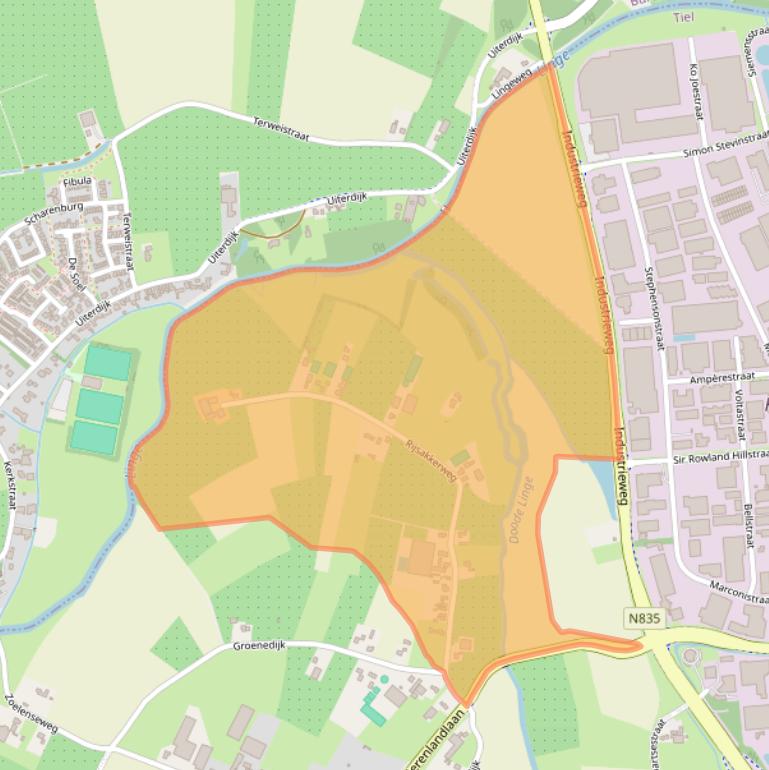 Kaart van postcodegebied 4003JL.