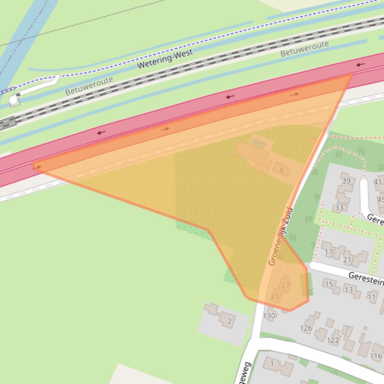 Kaart van postcodegebied 4003JM.