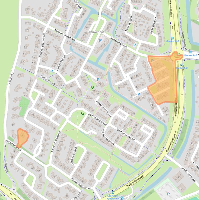 Kaart van postcodegebied 4003KE.