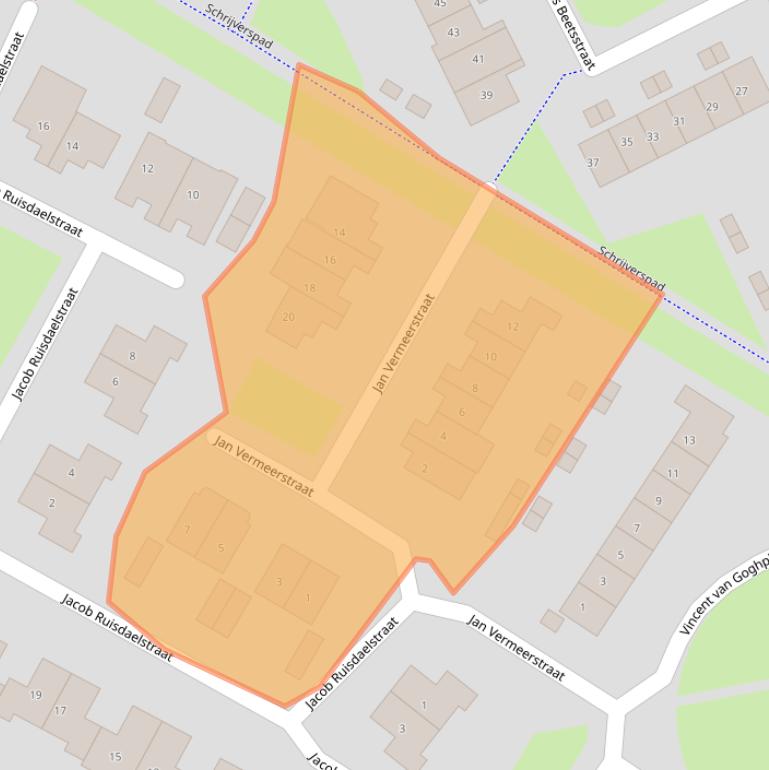 Kaart van postcodegebied 4003KG.