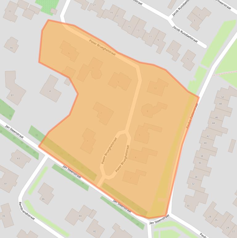 Kaart van postcodegebied 4003KJ.