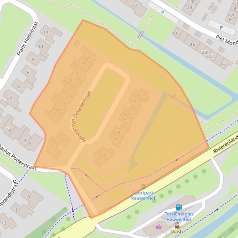 Kaart van postcodegebied 4003KV.