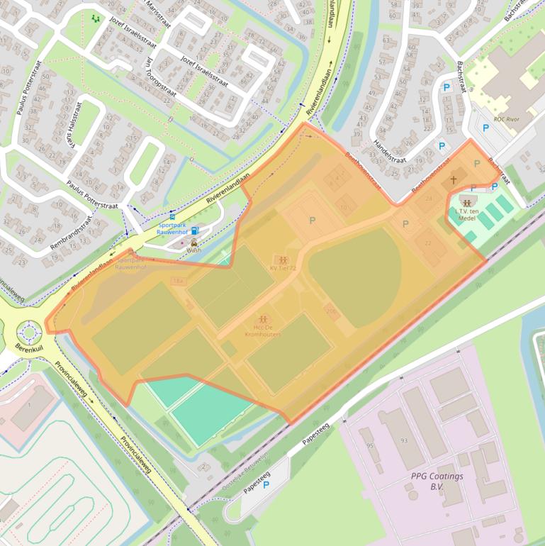 Kaart van postcodegebied 4003KX.