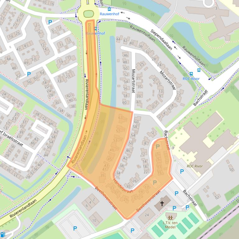 Kaart van postcodegebied 4003LA.