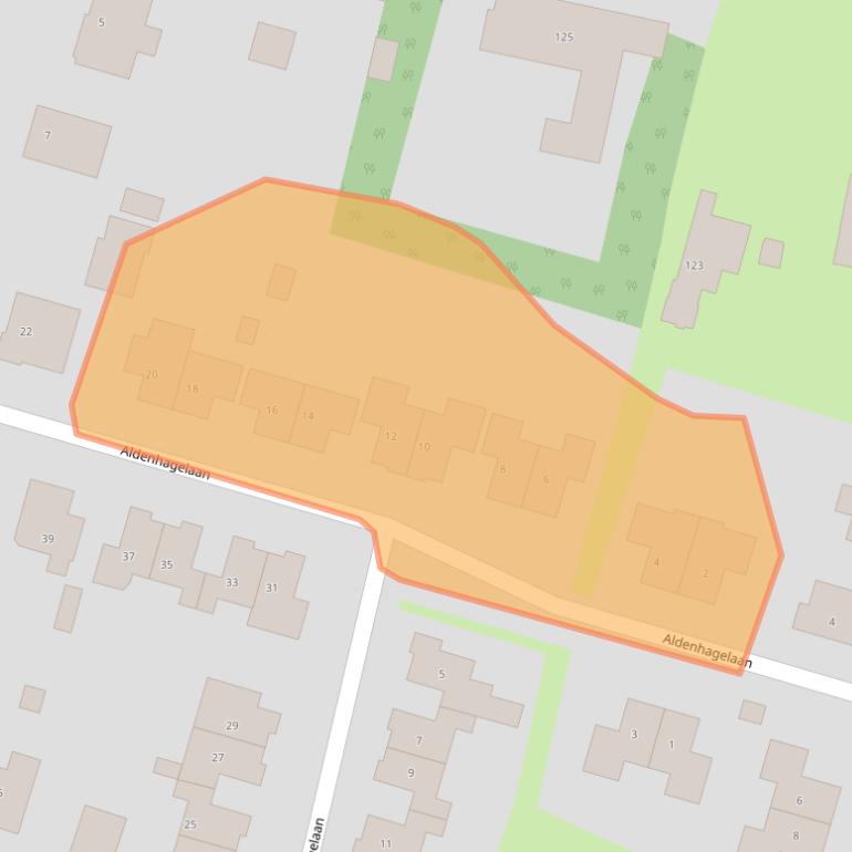 Kaart van postcodegebied 4003TB.