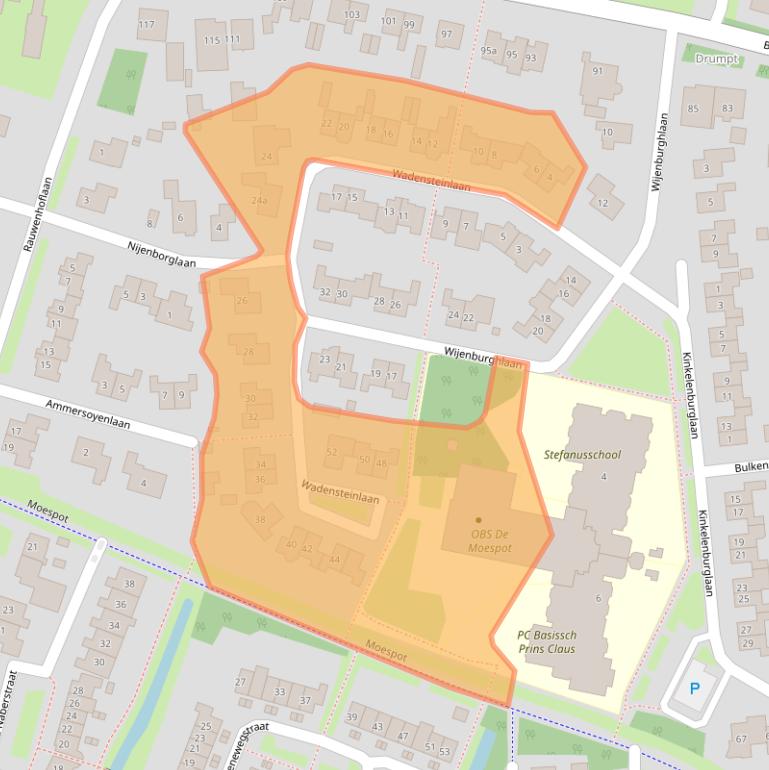Kaart van postcodegebied 4003TG.