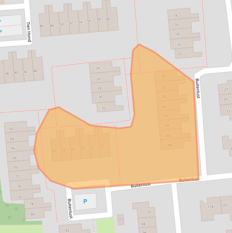 Kaart van postcodegebied 4003VC.