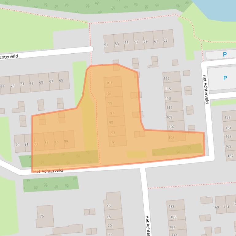 Kaart van postcodegebied 4003VJ.
