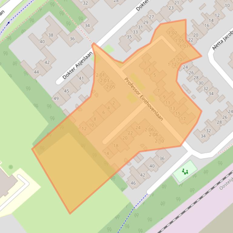 Kaart van postcodegebied 4003WX.