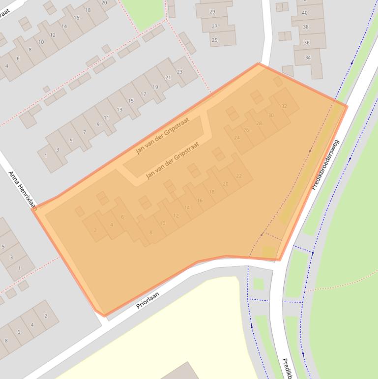 Kaart van postcodegebied 4003XB.