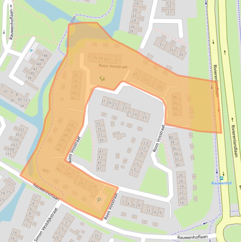 Kaart van postcodegebied 4003ZE.