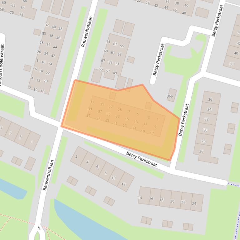 Kaart van postcodegebied 4003ZJ.