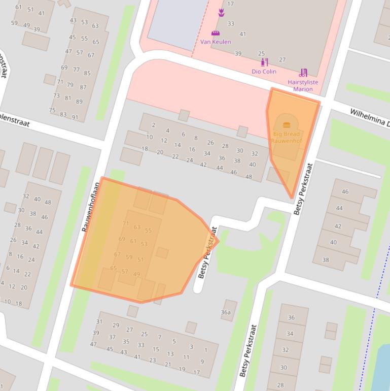 Kaart van postcodegebied 4003ZK.