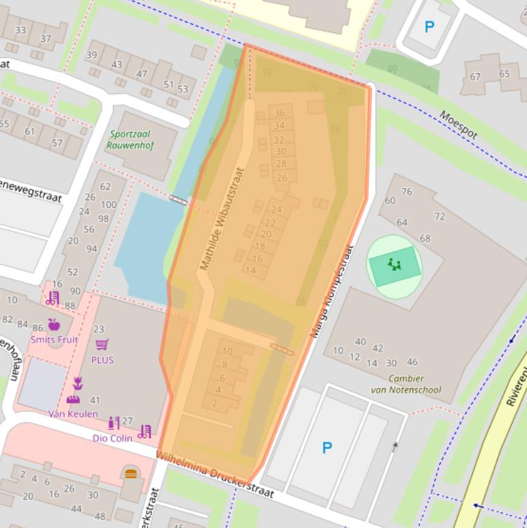 Kaart van postcodegebied 4003ZS.
