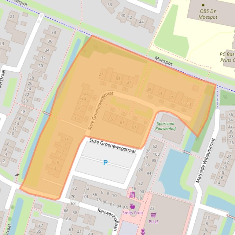 Kaart van postcodegebied 4003ZT.