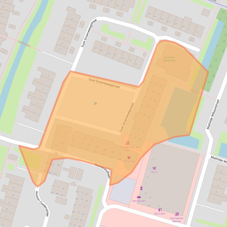 Kaart van postcodegebied 4003ZV.