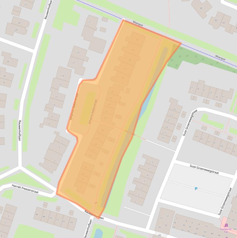 Kaart van postcodegebied 4003ZX.
