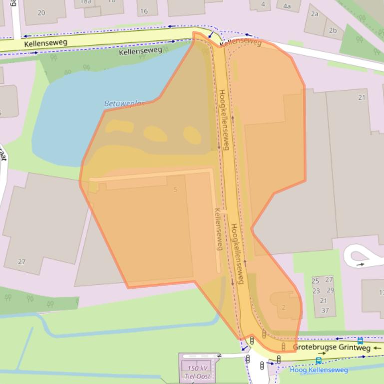 Kaart van postcodegebied 4004JB.