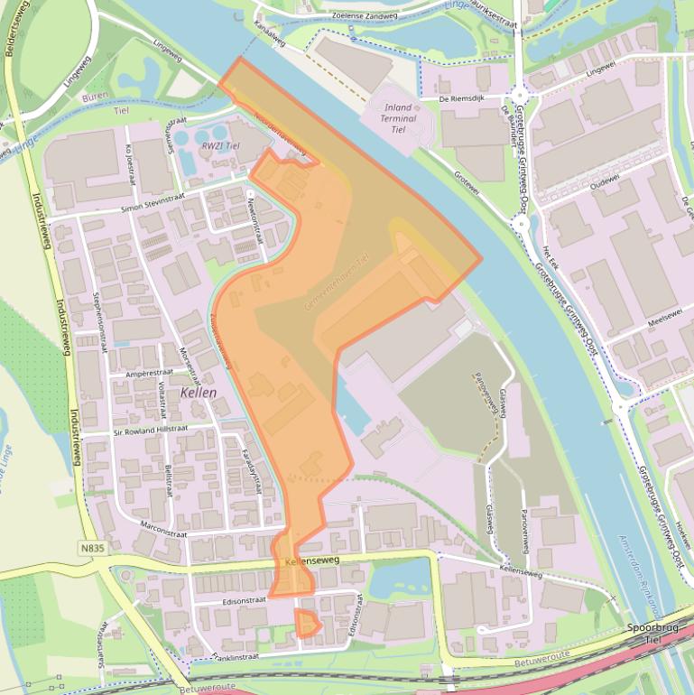 Kaart van postcodegebied 4004JJ.