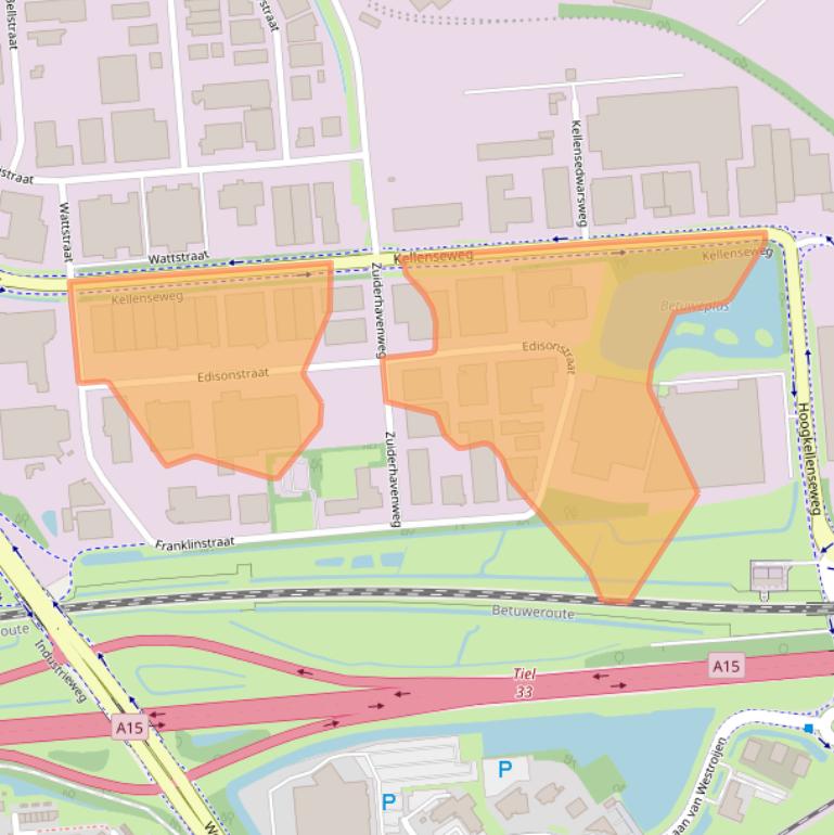 Kaart van postcodegebied 4004JL.