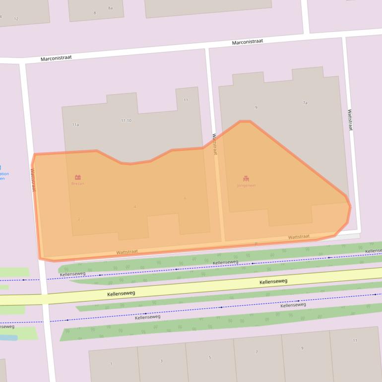 Kaart van postcodegebied 4004JS.