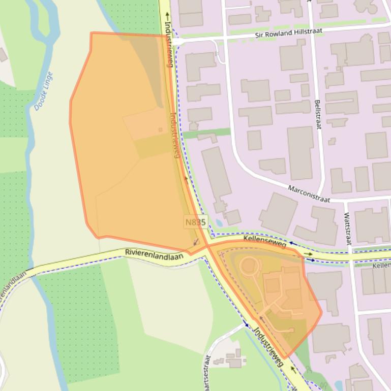 Kaart van postcodegebied 4004JW.