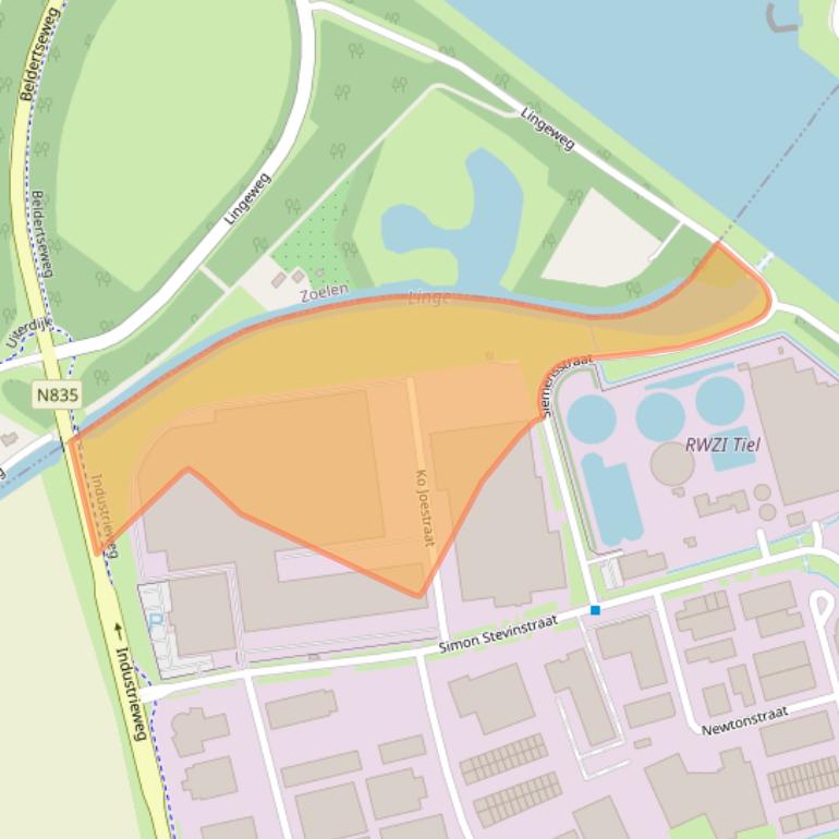 Kaart van postcodegebied 4004KC.