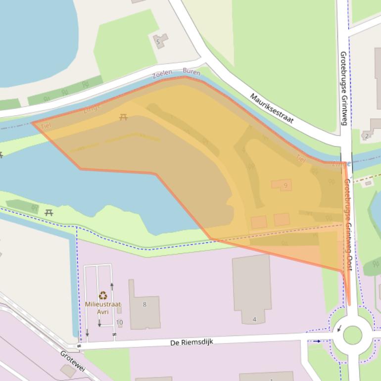 Kaart van postcodegebied 4004LA.