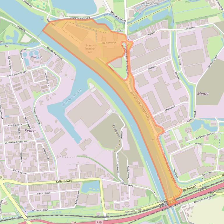 Kaart van postcodegebied 4004LC.