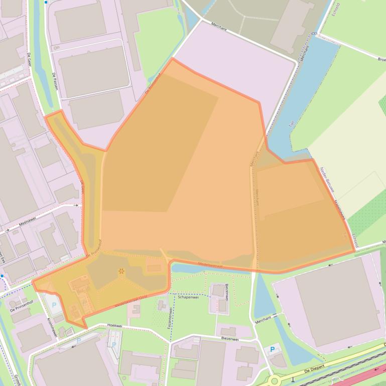 Kaart van postcodegebied 4004LG.