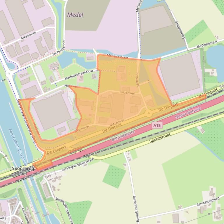 Kaart van postcodegebied 4004MB.