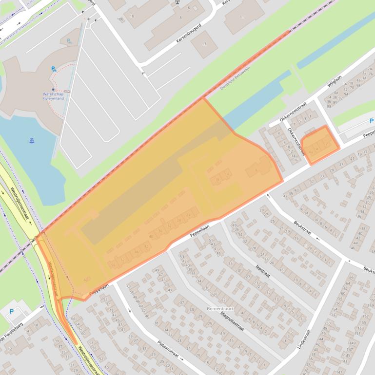 Kaart van postcodegebied 4005BC.