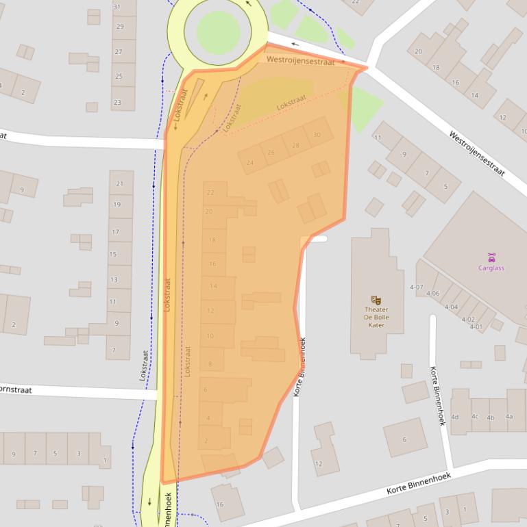 Kaart van postcodegebied 4005CE.