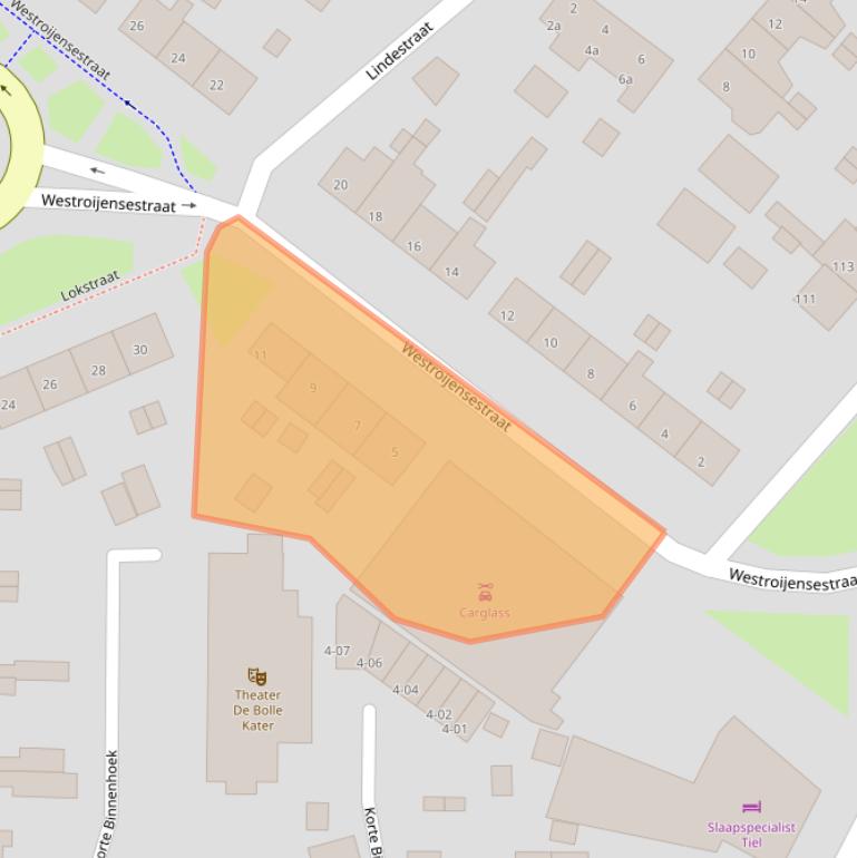 Kaart van postcodegebied 4005CG.